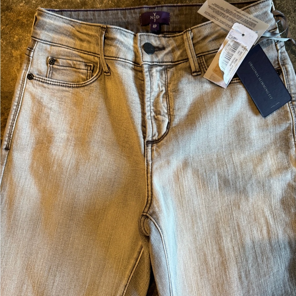 NYDJ Gray Wash Jeans Size 4P NWT